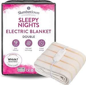 Slumberdown Sleepy Nights Electric Blanket, Double